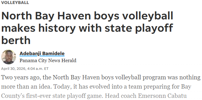 News Herald Boy's VB Regional playoff